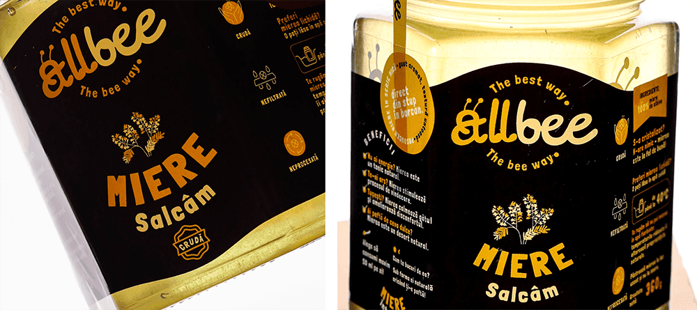Borcan miere de salcam de la Allbee, producator roman, miere 100% naturala